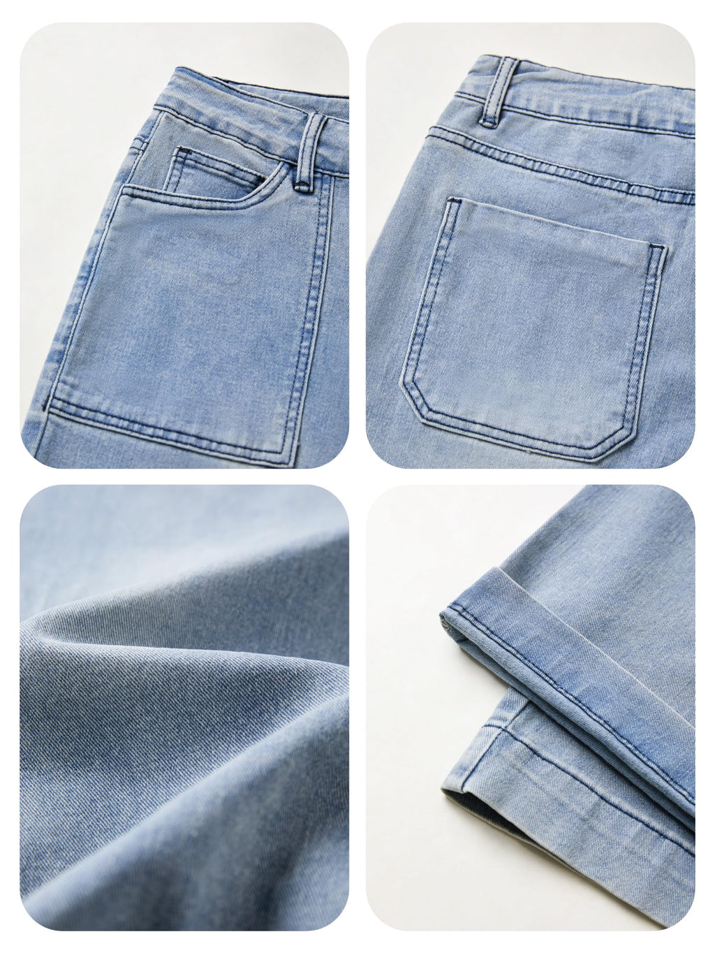 EMMIOL Women Baggy Jeans Mid-Low Waist Boyfriend Streetwear Vintage Jeans Wide Leg Denim Pants