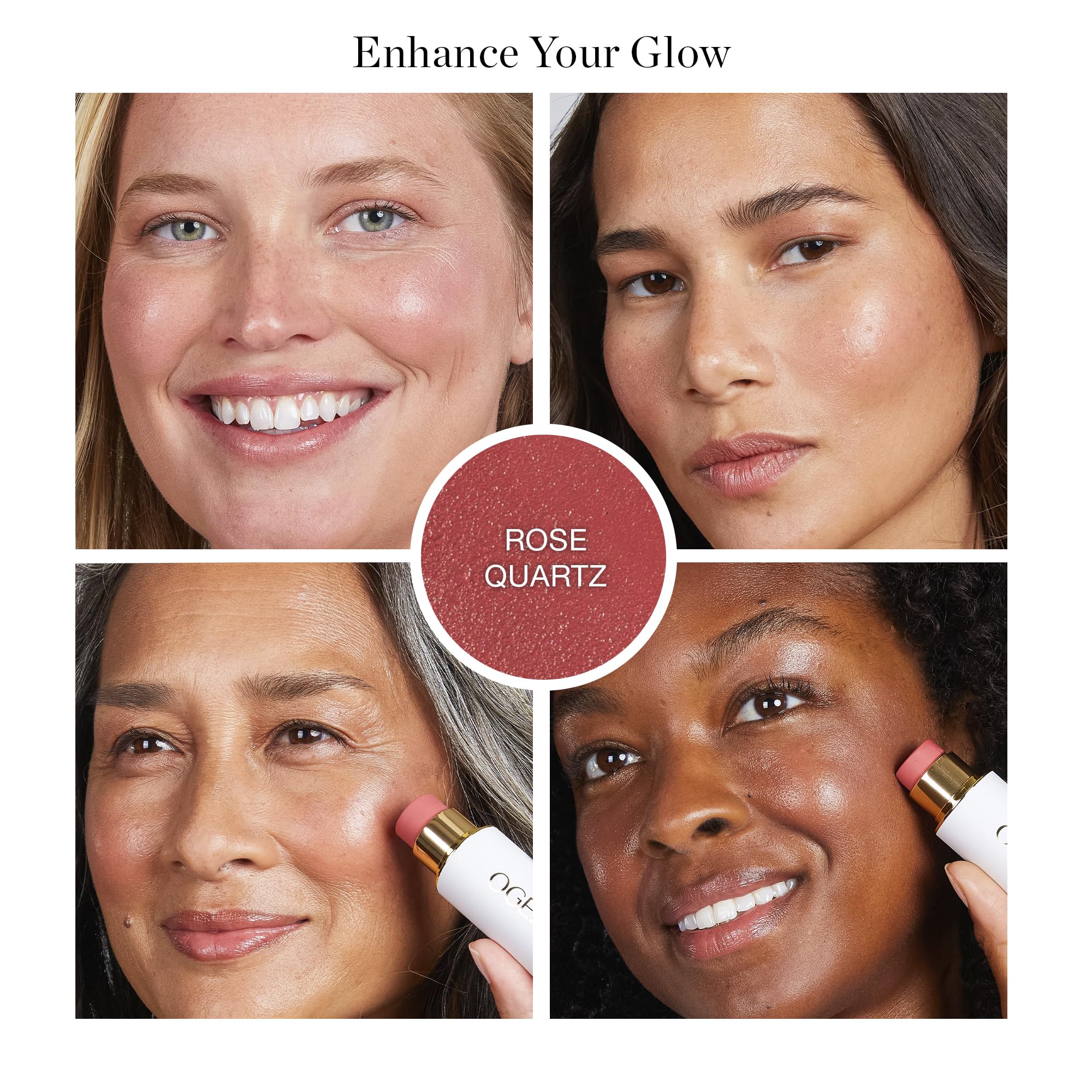 Ogee Sculpted Face Stick (MOONSTONE - ULTRAVIOLET SHEEN) Certified Organic Highlighter Makeup - Multi-Use Glow Highlighter Stick