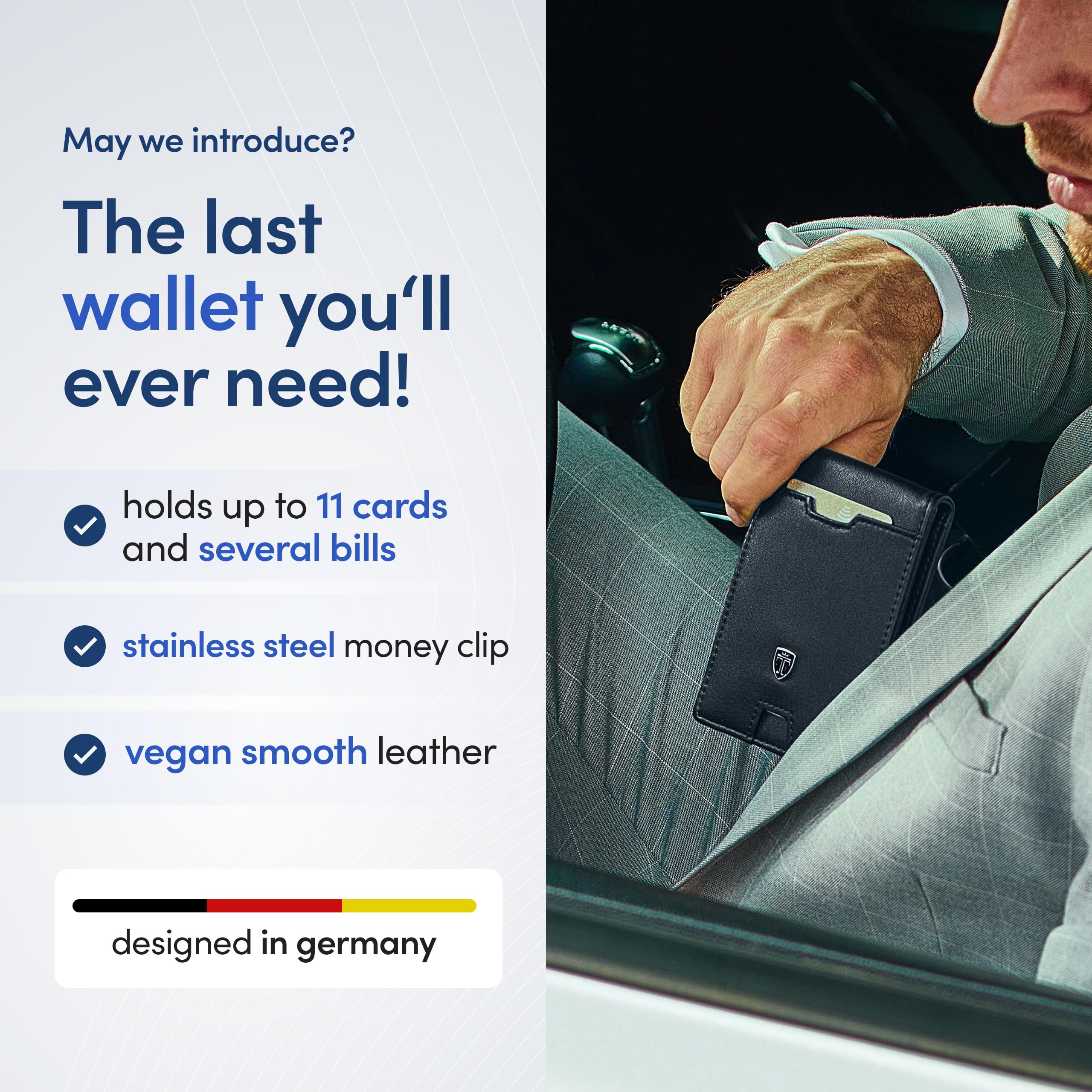 TRAVANDO Mens Wallet with Money Clip AUSTIN RFID Blocking Bifold Credit Card Holder for Men with Gift Box