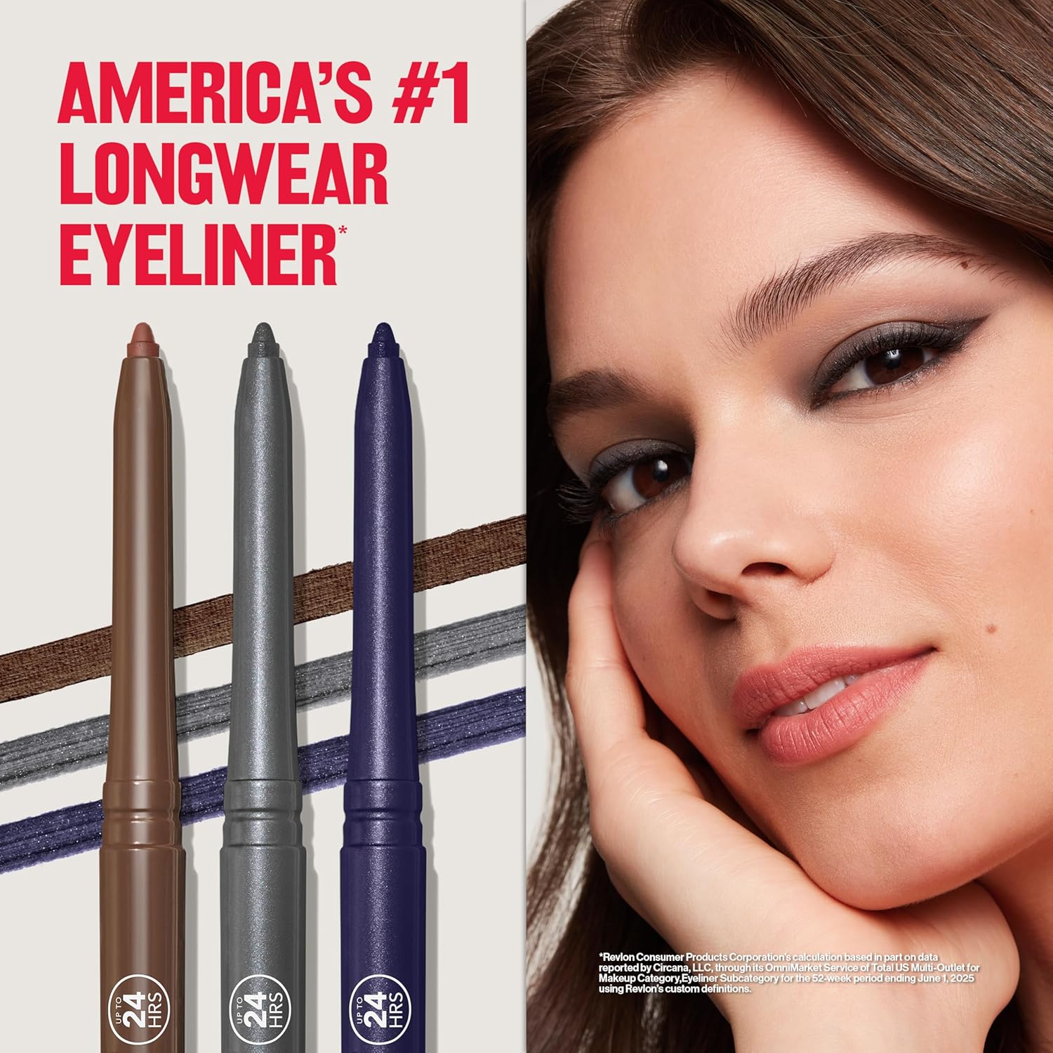 Revlon ColorStay Pencil Waterproof Eyeliner, Smudge-Proof, Eye Makeup with Built-In Sharpener, Long-Lasting, Matte Finish, 201 Black, 2 pack