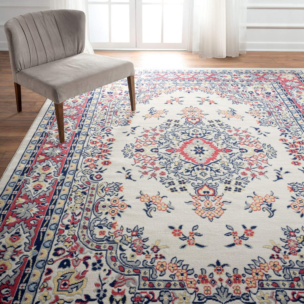 Home Dynamix Premium Sakarya Traditional Medallion Border Area Rug, Black, 21"x35" Rectangle