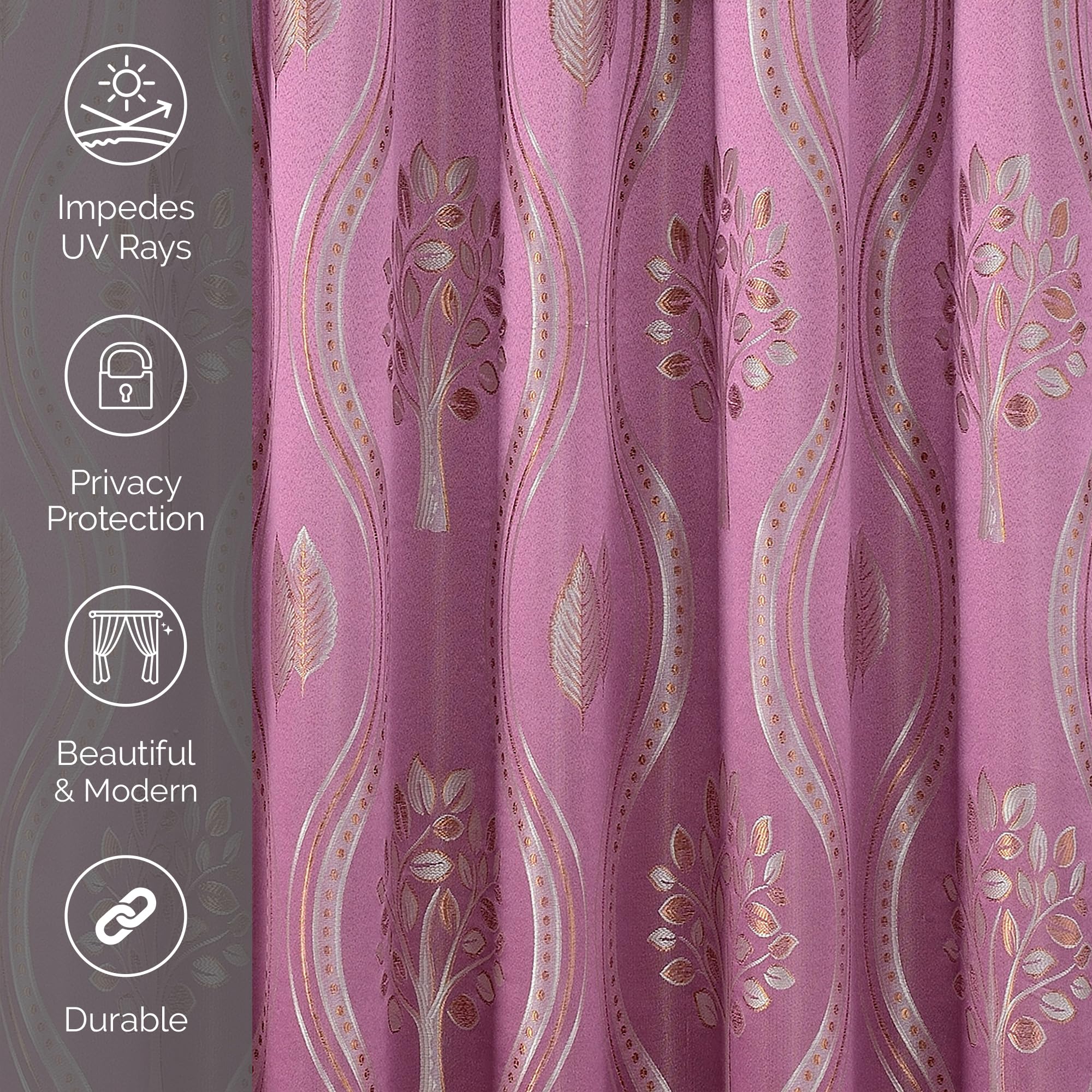 Elegant Comfort Luxurious Beautiful Curtain Panel Set with Attached Valance and Backing 54" X 84 inch (Set of 2), Navy Blue