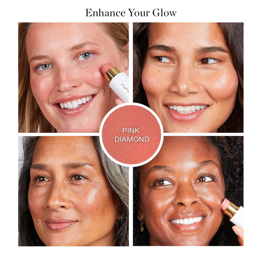 Ogee Sculpted Face Stick (MOONSTONE - ULTRAVIOLET SHEEN) Certified Organic Highlighter Makeup - Multi-Use Glow Highlighter Stick