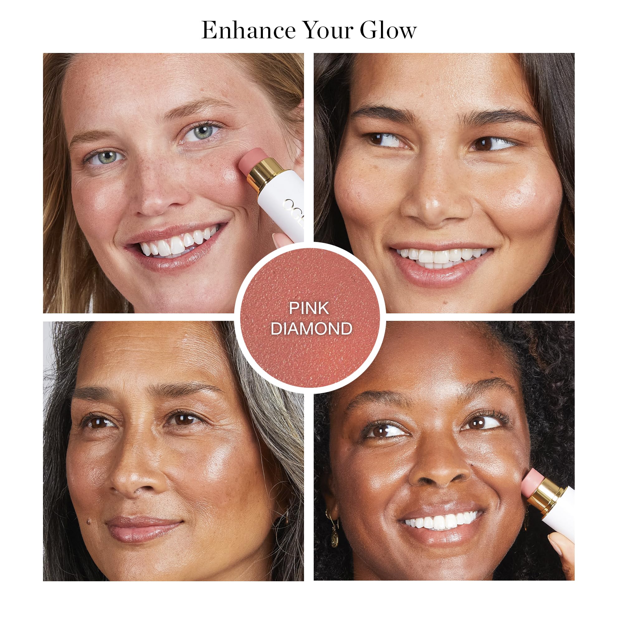 Ogee Sculpted Face Stick (MOONSTONE - ULTRAVIOLET SHEEN) Certified Organic Highlighter Makeup - Multi-Use Glow Highlighter Stick