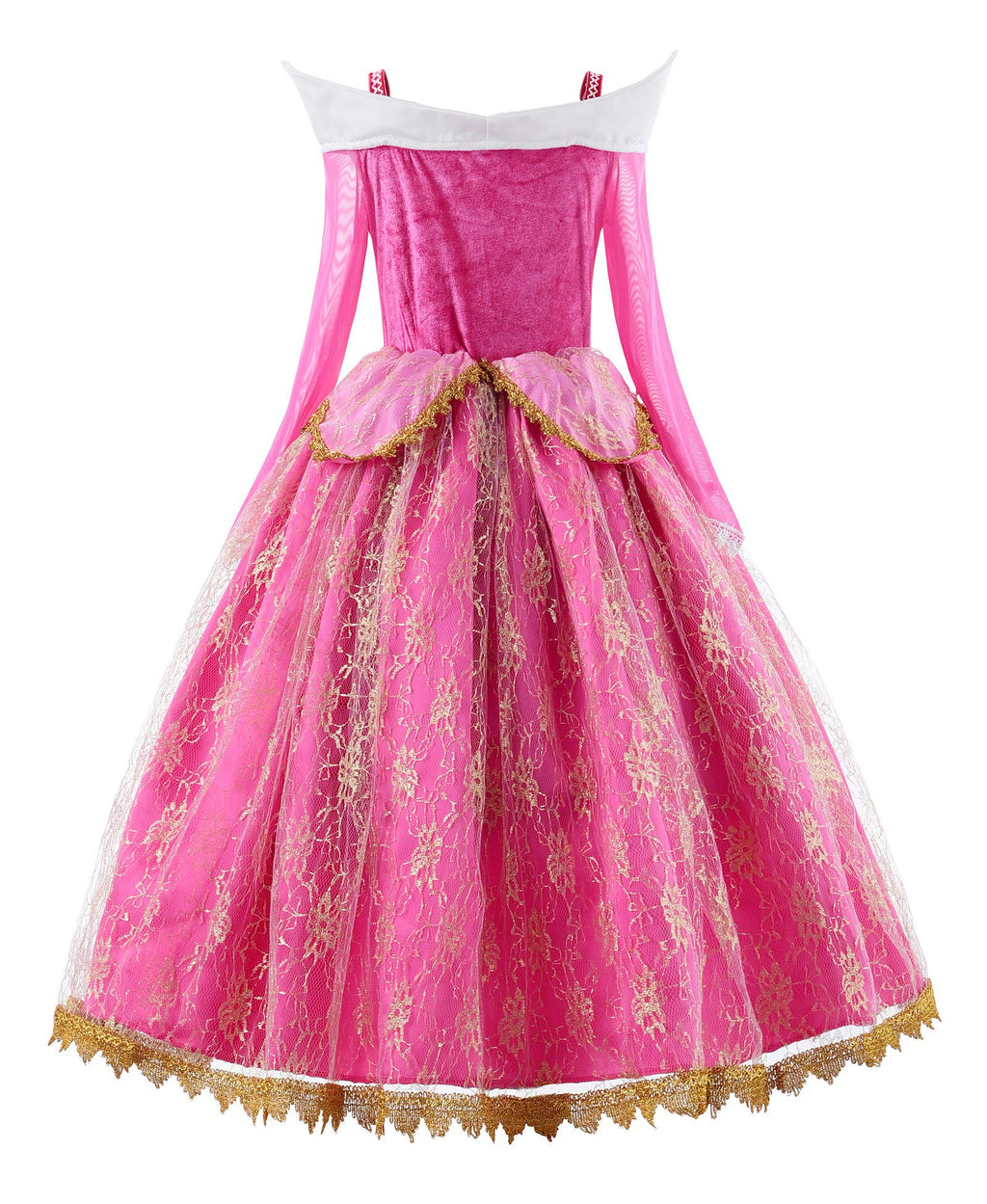 JerrisApparel Girls Pink Princess Costume Halloween Cosplay Party Dress up