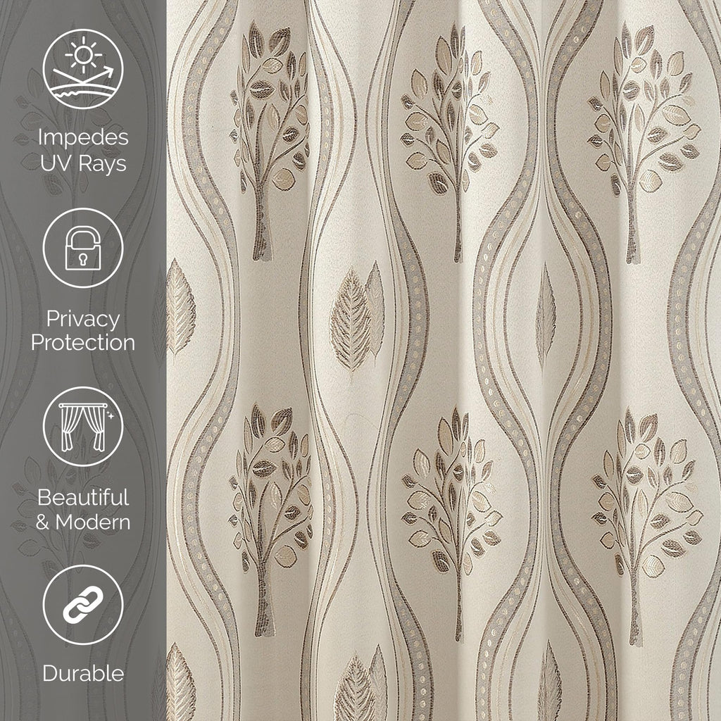 Elegant Comfort Luxurious Beautiful Curtain Panel Set with Attached Valance and Backing 54" X 84 inch (Set of 2), Navy Blue