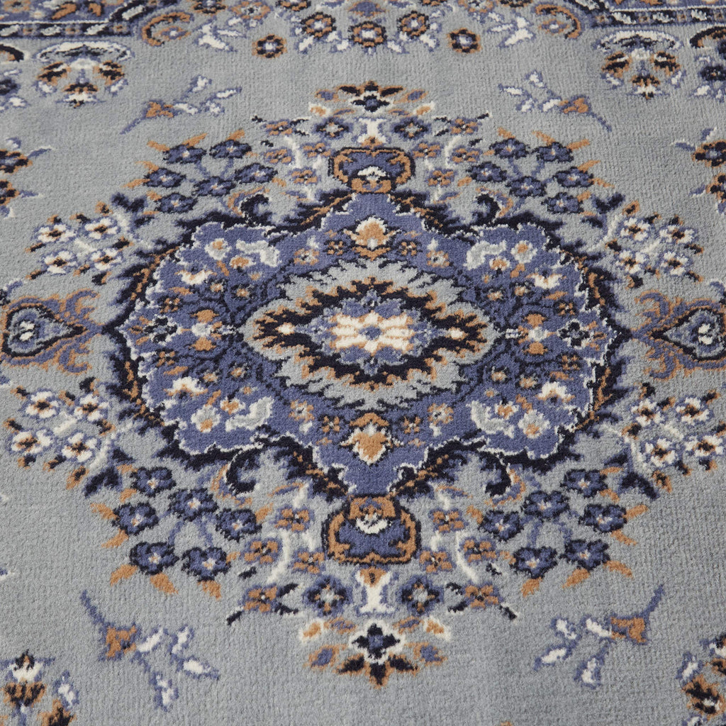 Home Dynamix Premium Sakarya Traditional Medallion Border Area Rug, Black, 21"x35" Rectangle