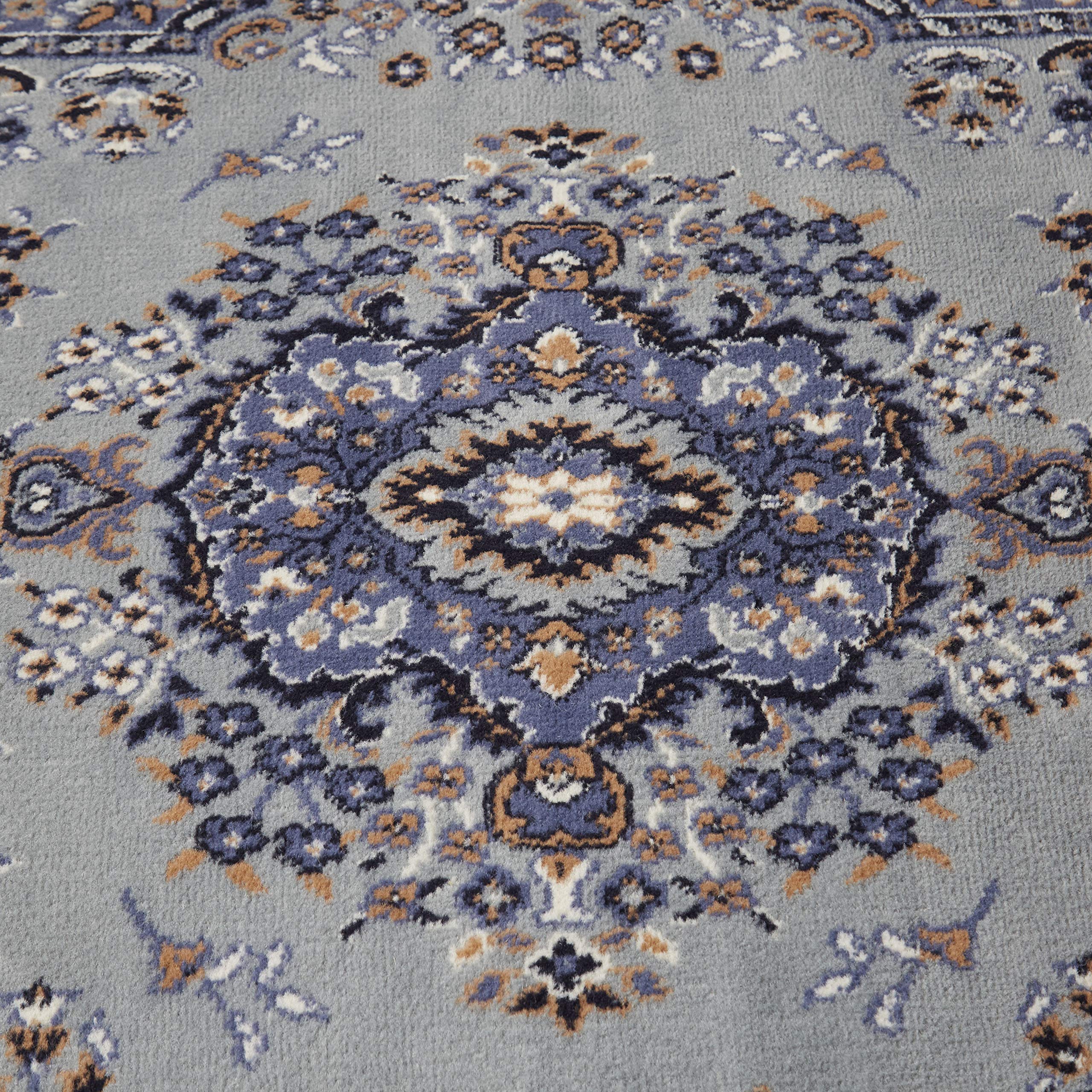 Home Dynamix Premium Sakarya Traditional Medallion Border Area Rug, Black, 21"x35" Rectangle