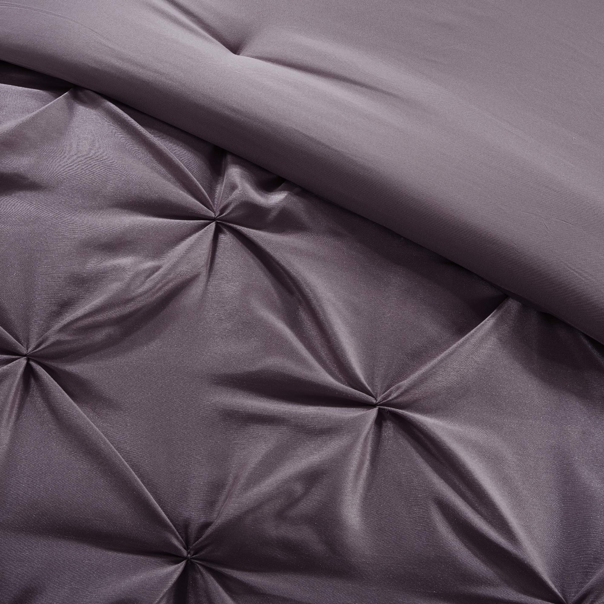 Madison Park Essentials Room in a Bag Faux Silk Comforter Set - Luxe Diamond Tufting All Season Bedding, Matching Curtains, Decorative Pillows, Taupe King(104"x92") 24 Piece