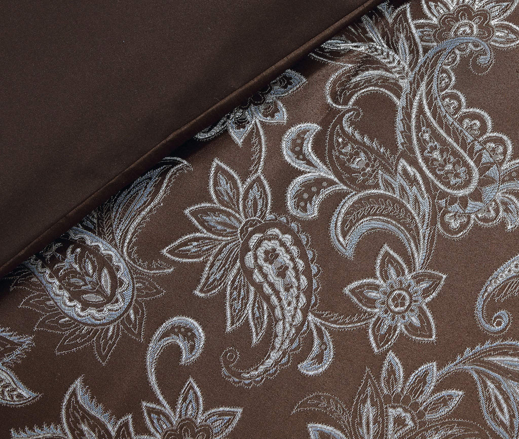 Chezmoi Collection Adelle 7-Piece Paisley Jacquard Embroidered Comforter Bedding Set, King Size