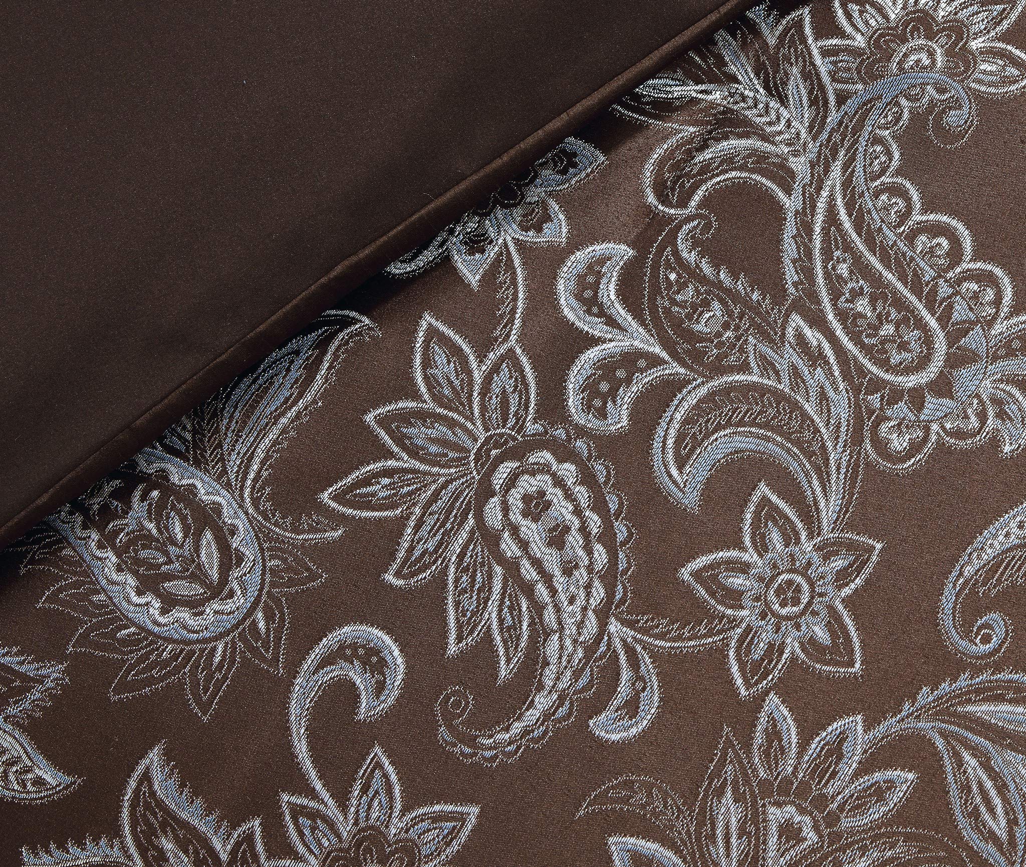 Chezmoi Collection Adelle 7-Piece Paisley Jacquard Embroidered Comforter Bedding Set, King Size