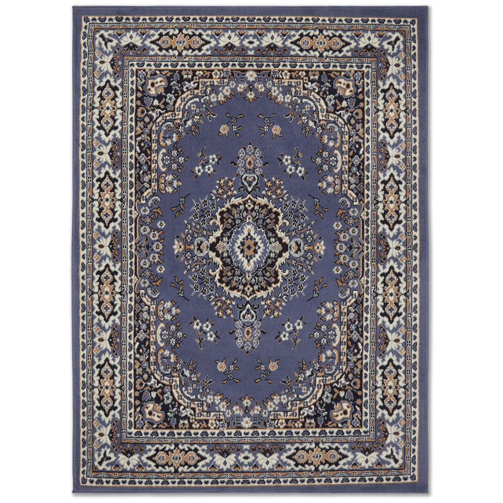 Home Dynamix Premium Sakarya Traditional Medallion Border Area Rug, Black, 21"x35" Rectangle