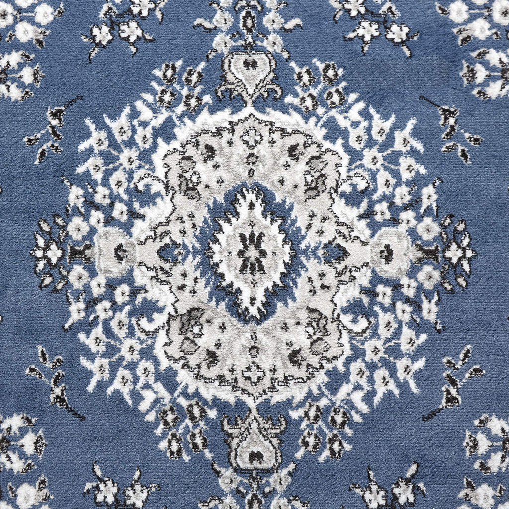 Home Dynamix Premium Sakarya Traditional Medallion Border Area Rug, Black, 21"x35" Rectangle