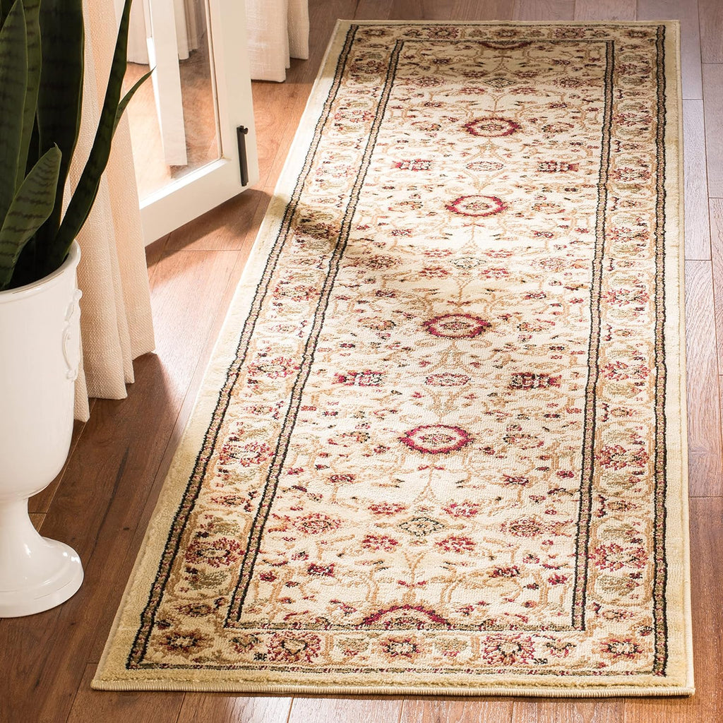 SAFAVIEH Lyndhurst Collection Area Rug - 5'3" x 7'6", Ivory & Red, Traditional Oriental Design, Non-Shedding & Easy Care, Ideal for High Traffic Areas in Living Room, Bedroom (LNH212K)