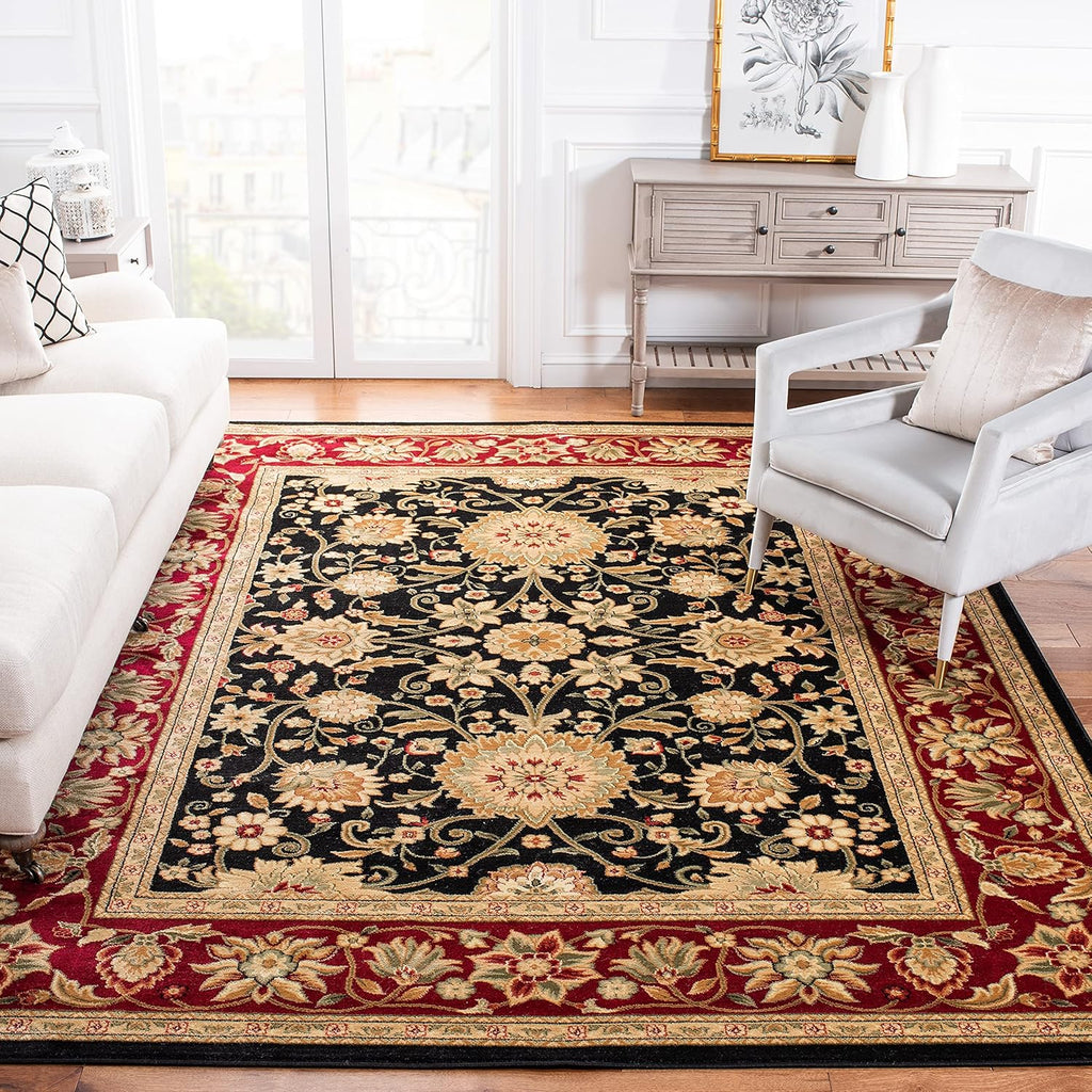 SAFAVIEH Lyndhurst Collection Area Rug - 5'3" x 7'6", Ivory & Red, Traditional Oriental Design, Non-Shedding & Easy Care, Ideal for High Traffic Areas in Living Room, Bedroom (LNH212K)