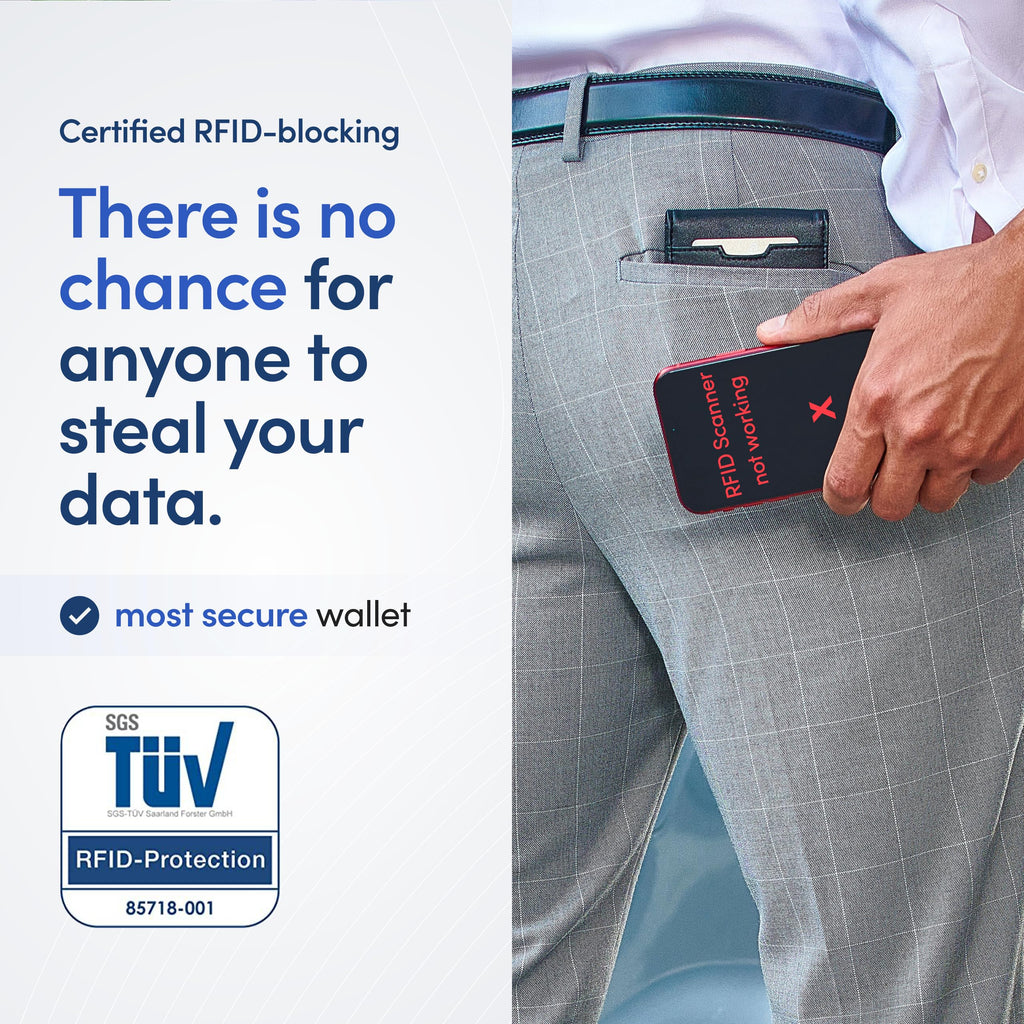 TRAVANDO Mens Wallet with Money Clip AUSTIN RFID Blocking Bifold Credit Card Holder for Men with Gift Box