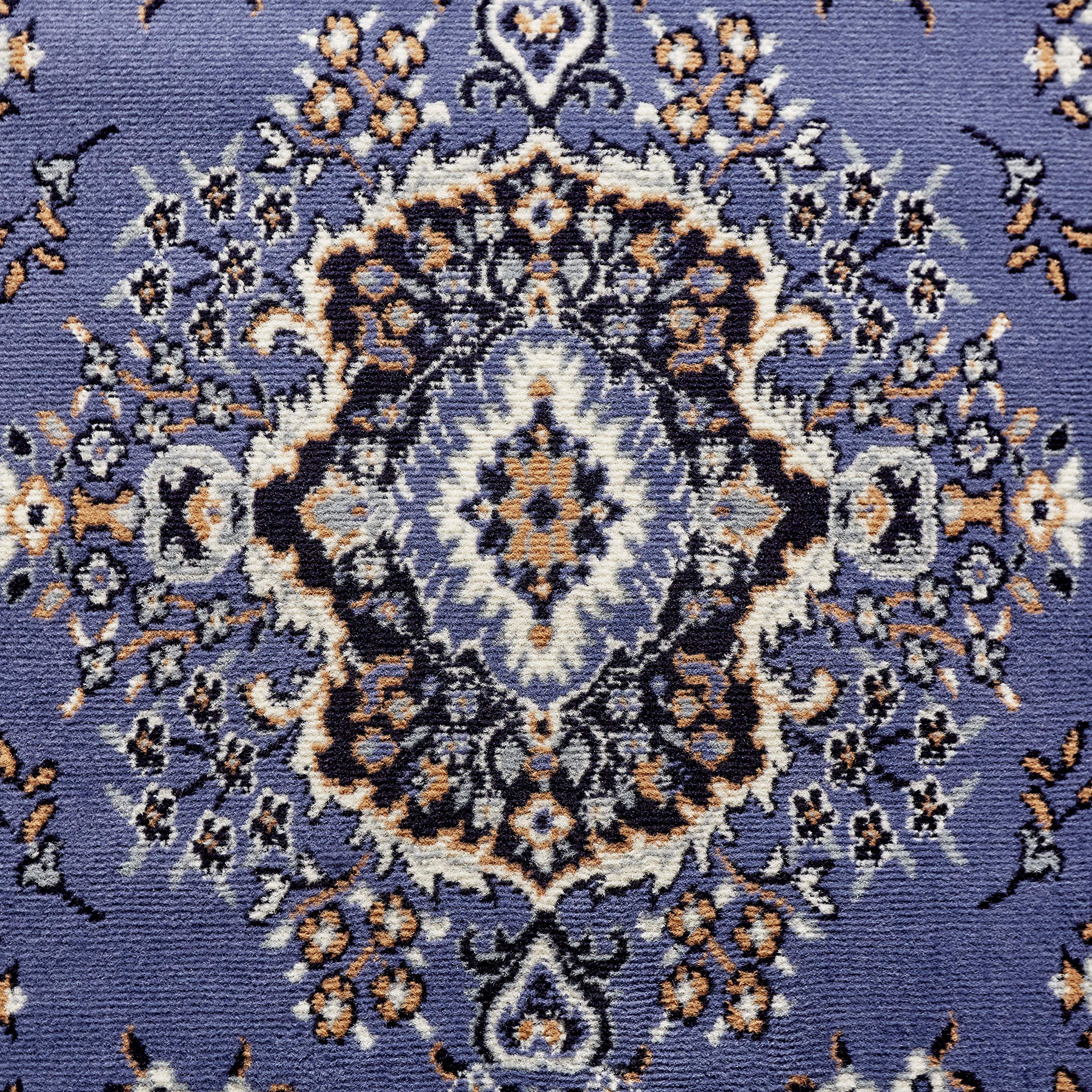 Home Dynamix Premium Sakarya Traditional Medallion Border Area Rug, Black, 21"x35" Rectangle